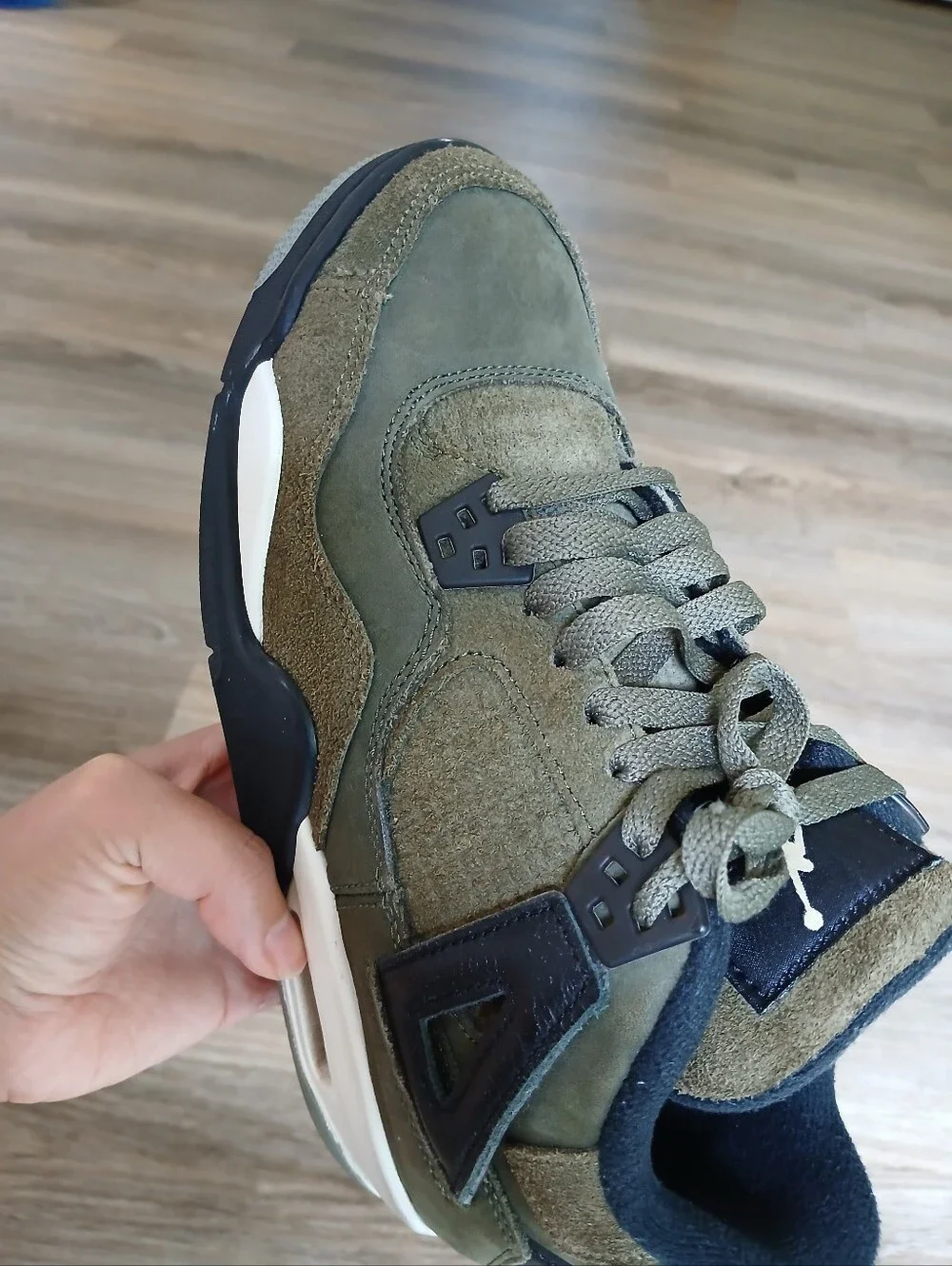 Nike Air Jordan 4 Retro Low Craft Olive Green FB9928-200 Youth Size 6Y